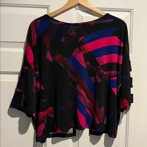 CLARA SUNWOO Multicolor Abstract Openback Top